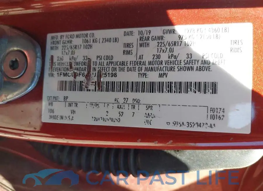 1FMCU0F68LUA25198# 9