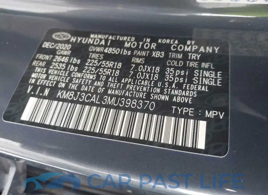 KM8J3CAL3MU398370# 9
