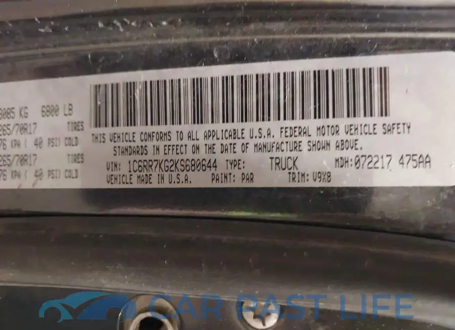 1C6RR7KG2KS680644# 9
