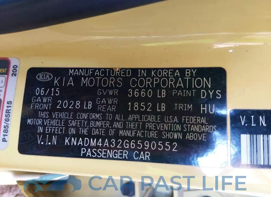 KNADM4A32G6590552# 9