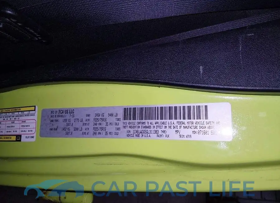 1C4BJWDG5GL311383# 9