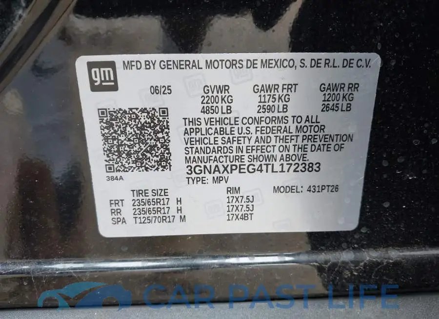 3GNAXPEG4TL172383# 9
