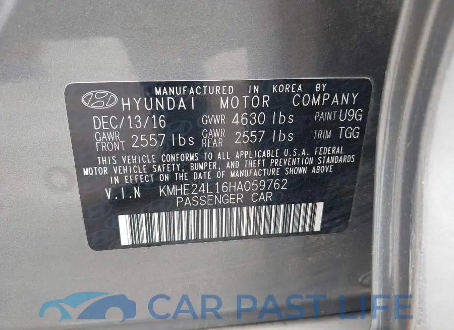 KMHE24L16HA059762# 9