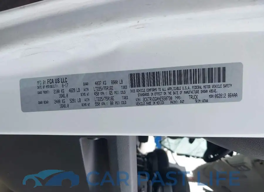 3C6TRVDGXHE550730# 9