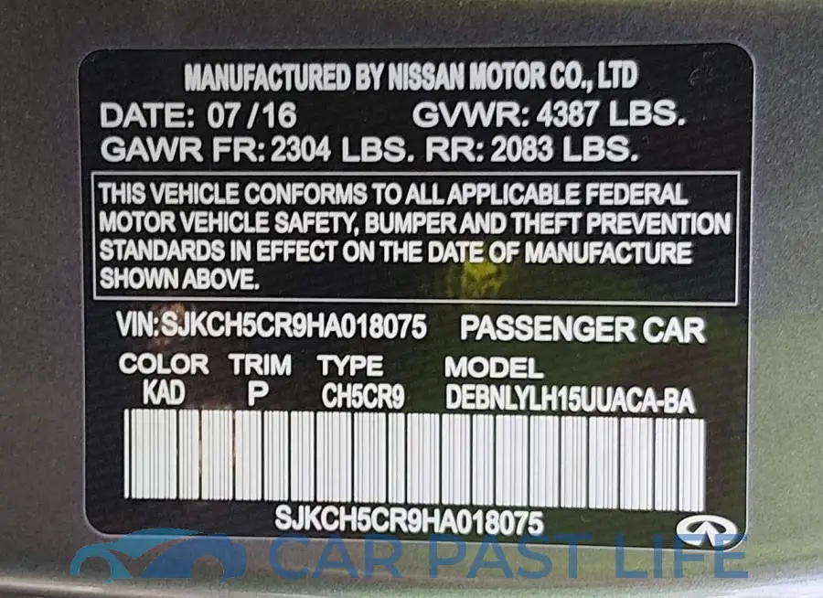 SJKCH5CR9HA018075# 9