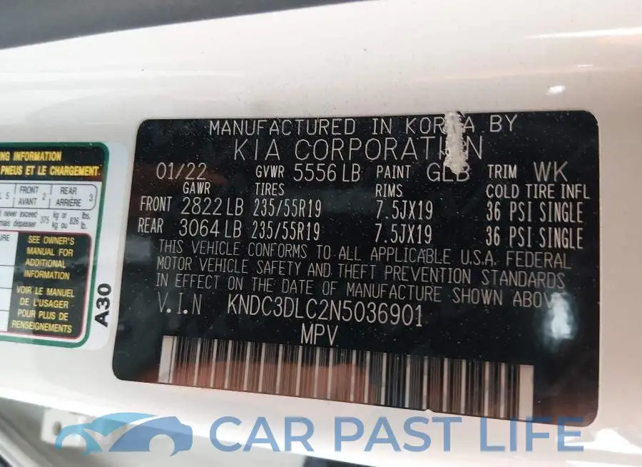KNDC3DLC2N5036901# 9