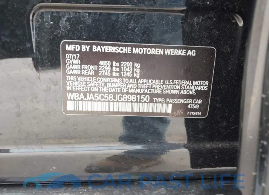 WBAJA5C58JG898150# 9