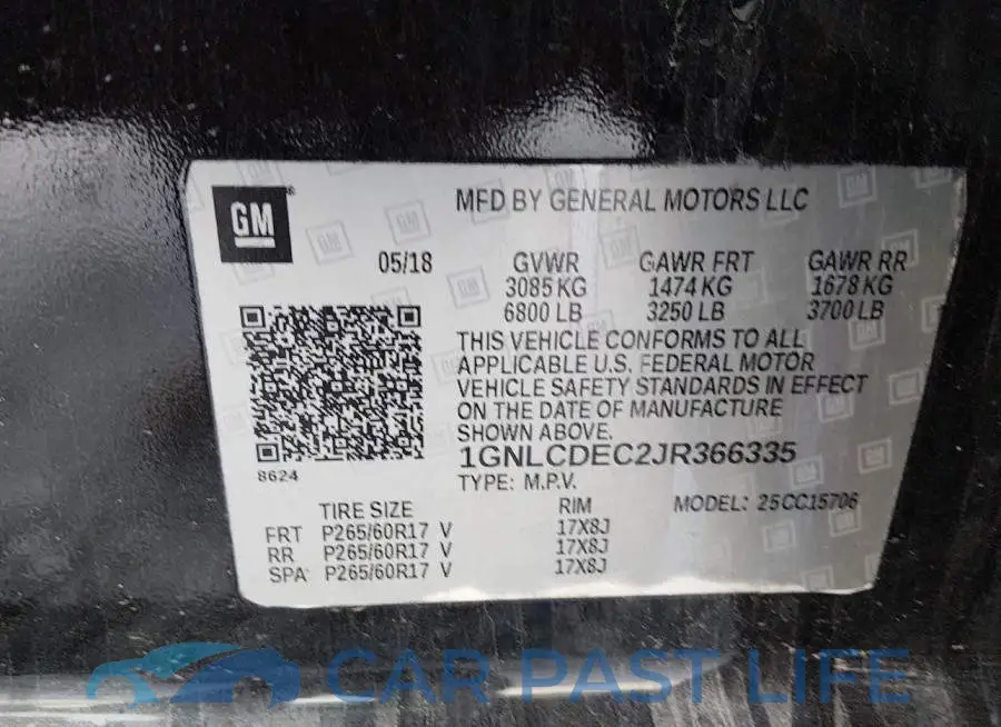 1GNLCDEC2JR366335# 9