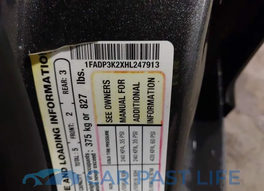 1FADP3K2XHL247913# 9