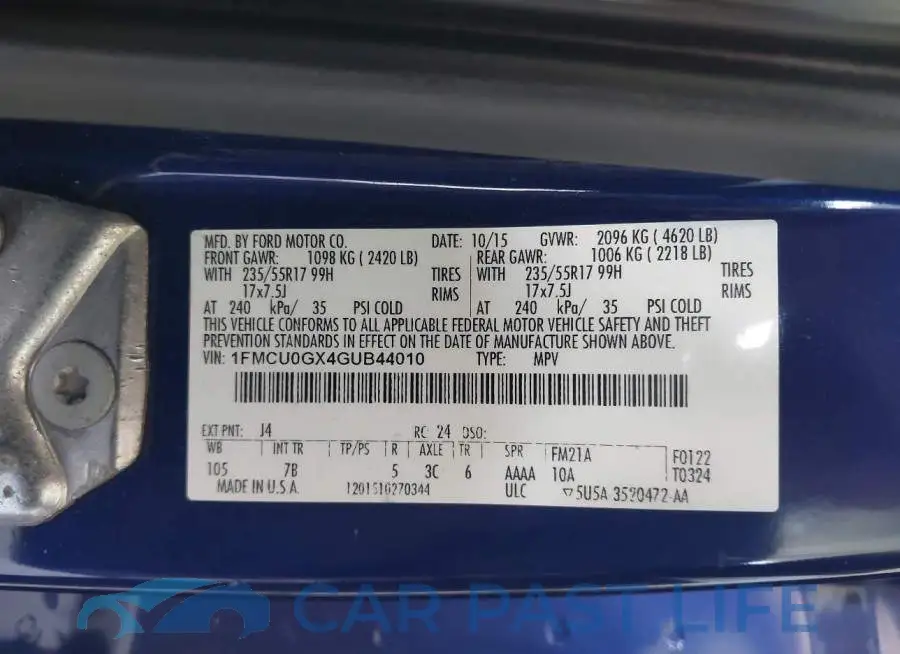 1FMCU0GX4GUB44010# 9