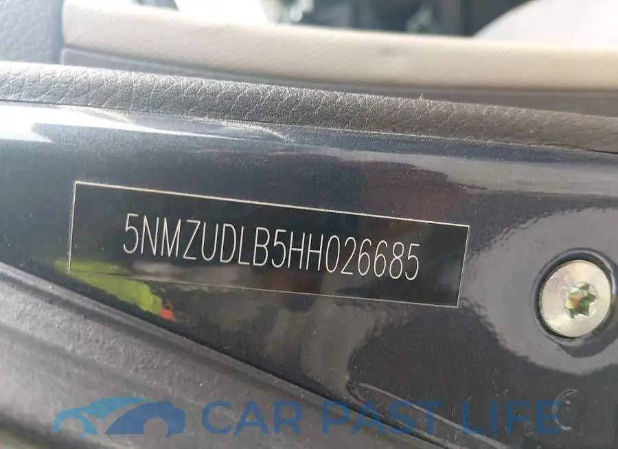 5NMZUDLB5HH026685# 9