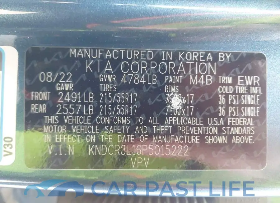 KNDCR3L16P5015222# 9