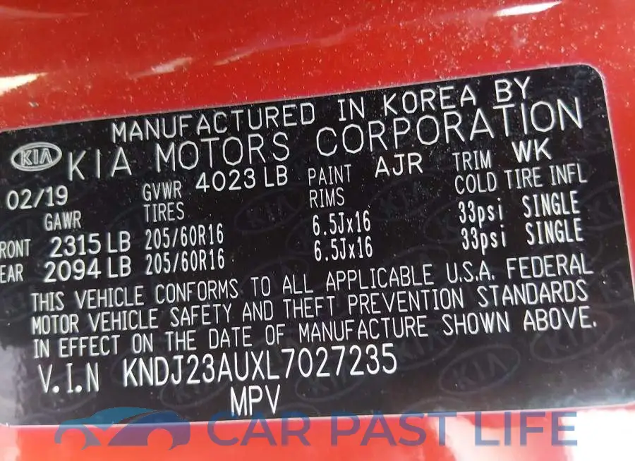 KNDJ23AUXL7027235# 9