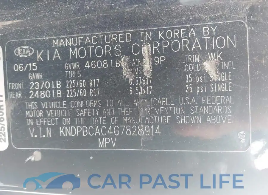 KNDPBCAC4G7828914# 9