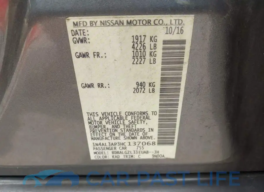 1N4AL3AP3HC137068# 9
