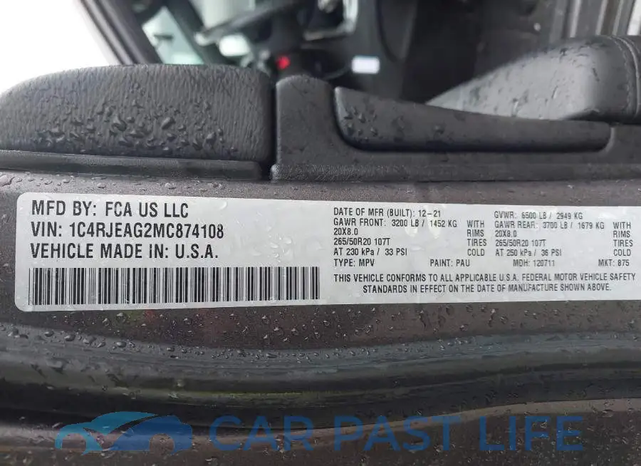 1C4RJEAG2MC874108# 9
