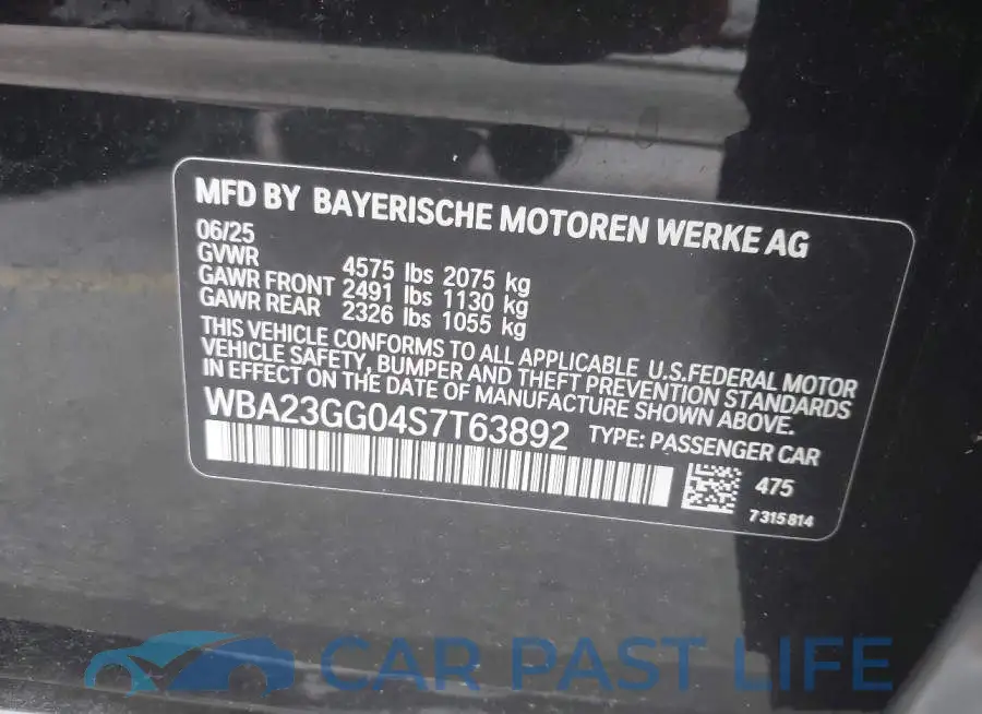 WBA23GG04S7T63892# 9