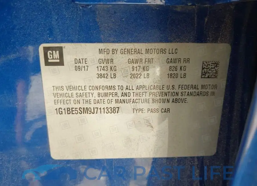 1G1BE5SM9J7113387# 9