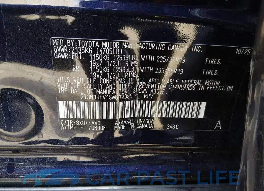 2T3N1RFV1SW612989# 9