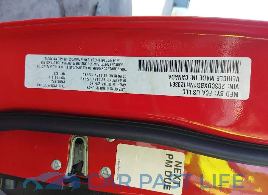 2C3CDXBG1NH129361# 9