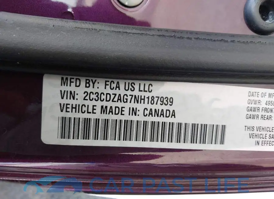 2C3CDZAG7NH187939# 9