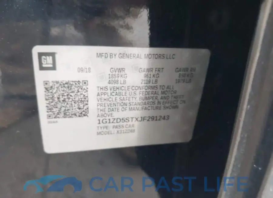 1G1ZD5STXJF291243# 9