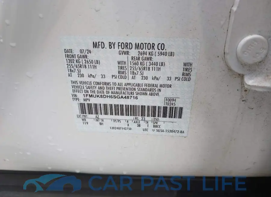1FMUK8DH6SGA48716# 9