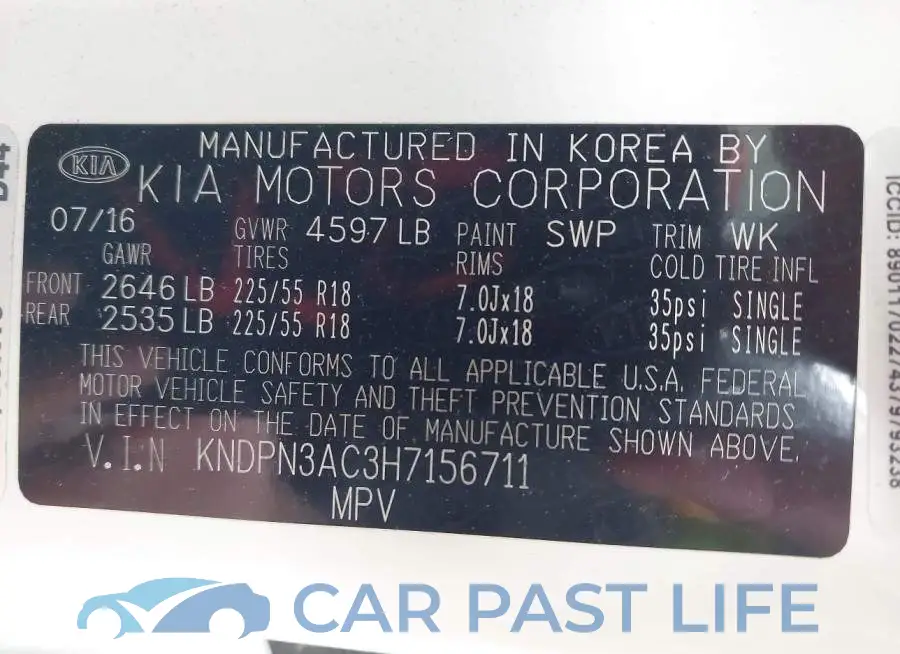 KNDPN3AC3H7156711# 9