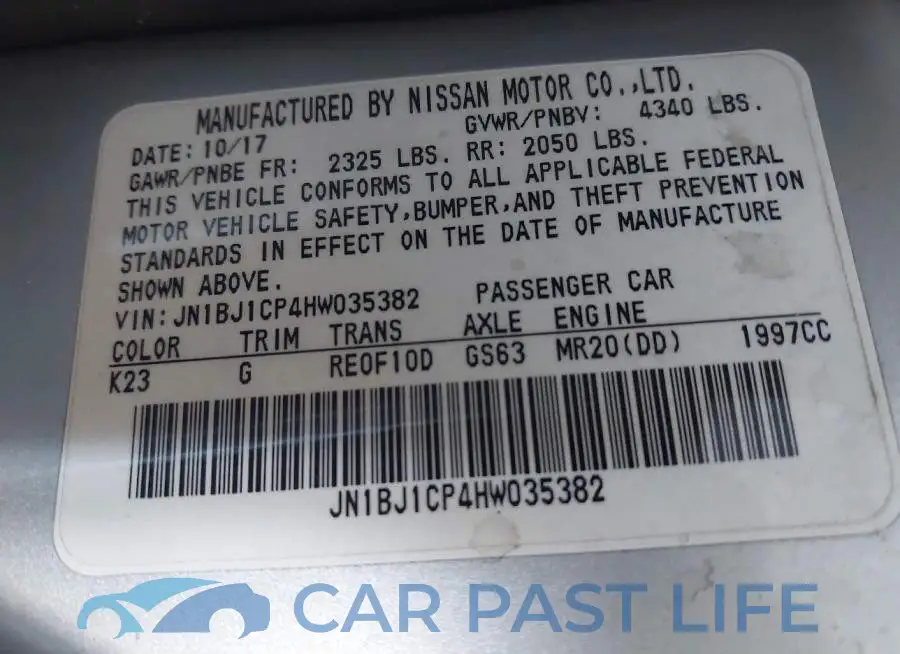 JN1BJ1CP4HW035382# 9