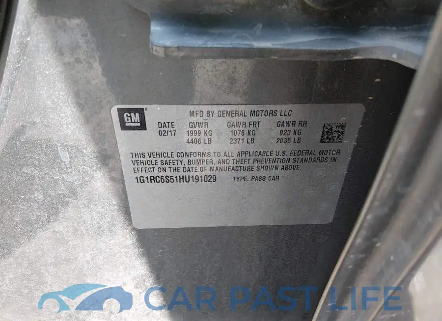 1G1RC6S51HU191029# 9