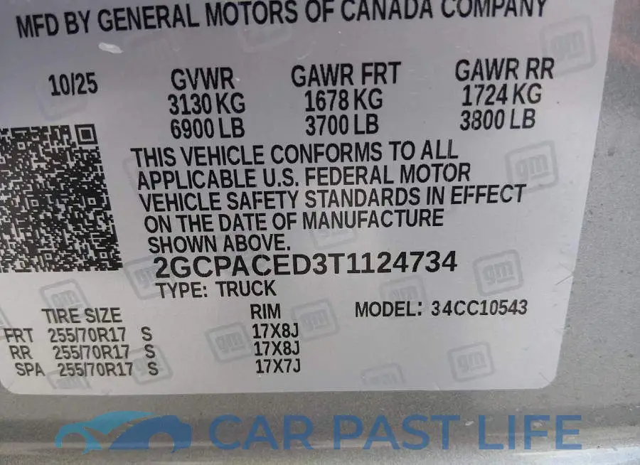 2GCPACED3T1124734# 9