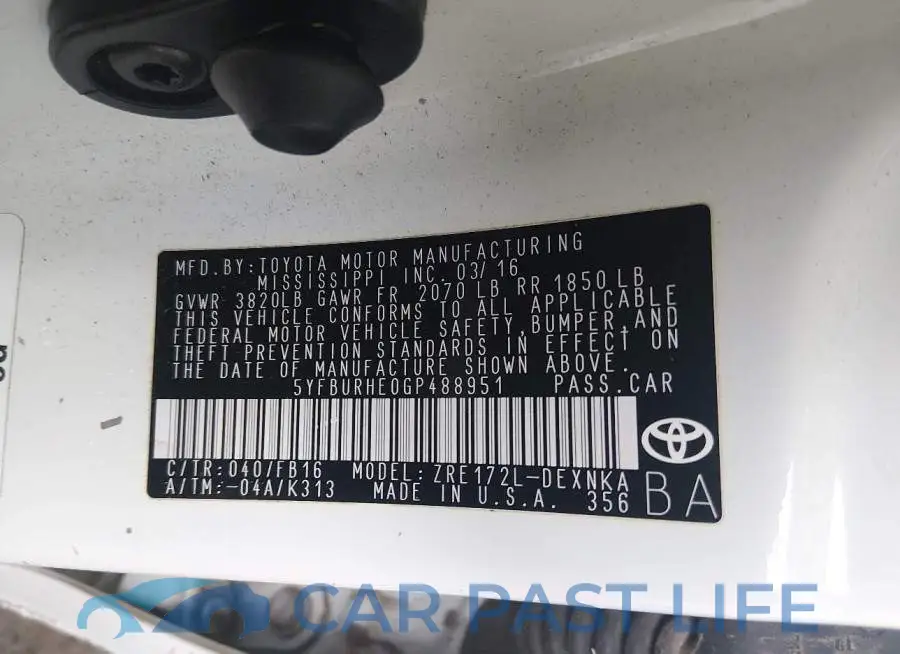 5YFBURHE0GP488951# 9