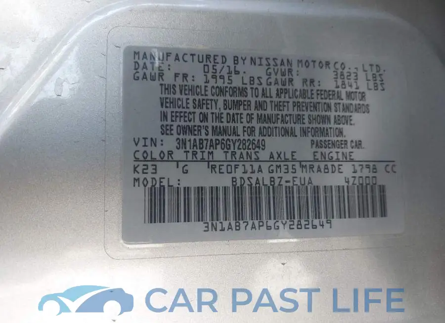 3N1AB7AP6GY282649# 9
