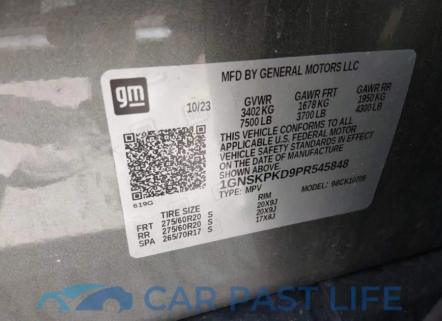 1GNSKPKD9PR545848# 9