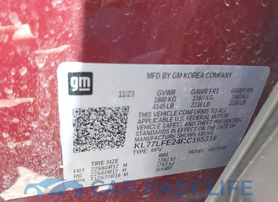 KL77LFE24RC165318# 9