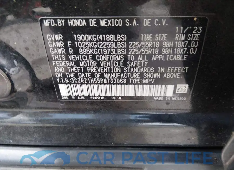 3CZRZ1H55RM733068# 9