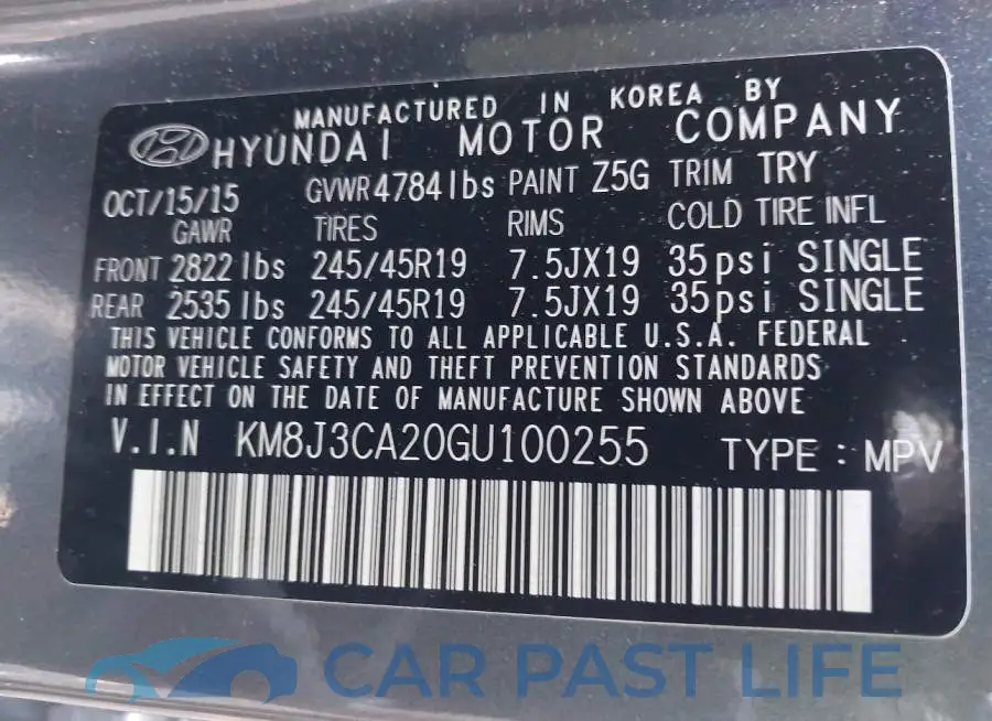 KM8J3CA20GU100255# 9