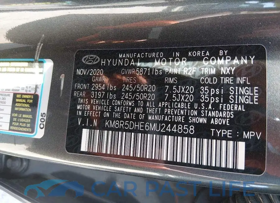 KM8R5DHE6MU244858# 9