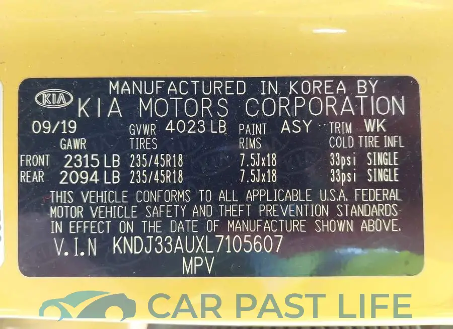 KNDJ33AUXL7105607# 9