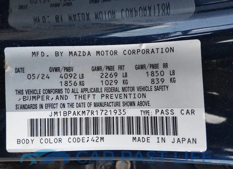 JM1BPAKM7R1721935# 9