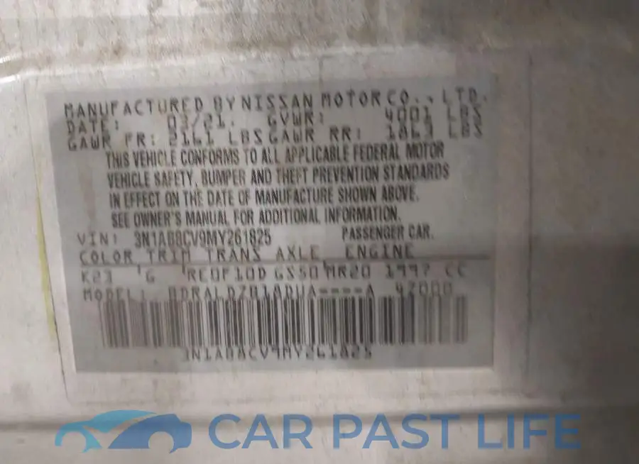 3N1AB8CV9MY261825# 9