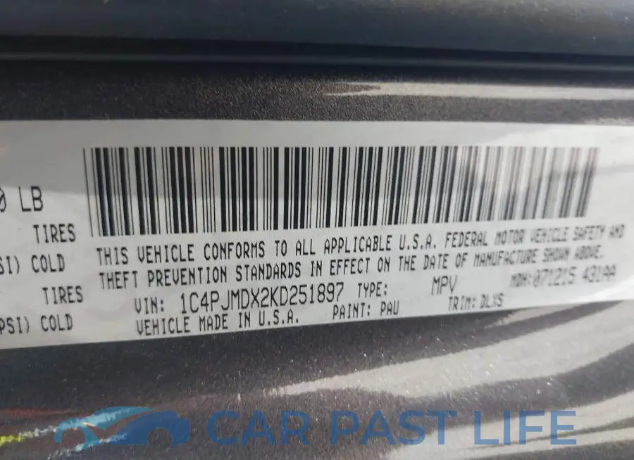 1C4PJMDX2KD251897# 9