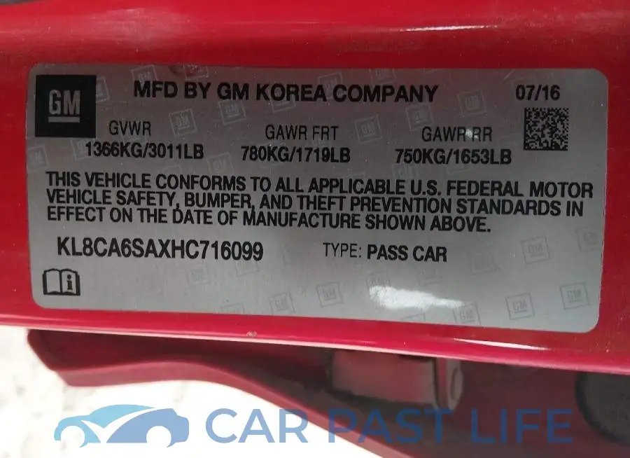 KL8CA6SAXHC716099# 9