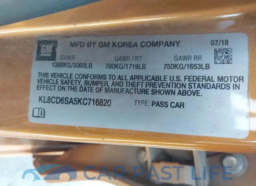 KL8CD6SA5KC716820# 9