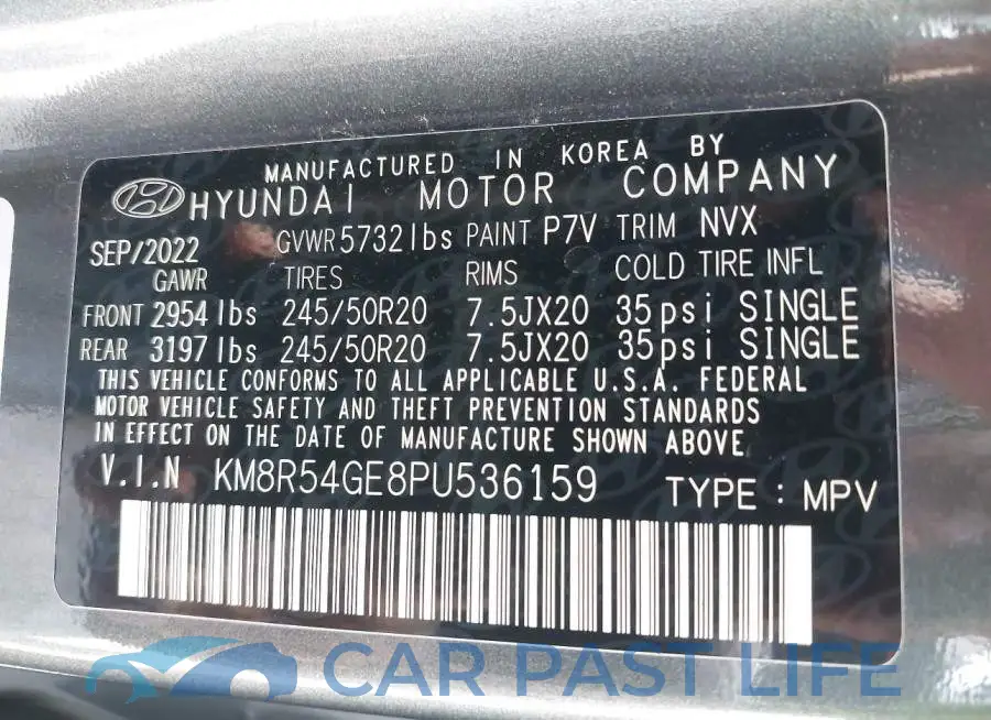 KM8R54GE8PU536159# 9