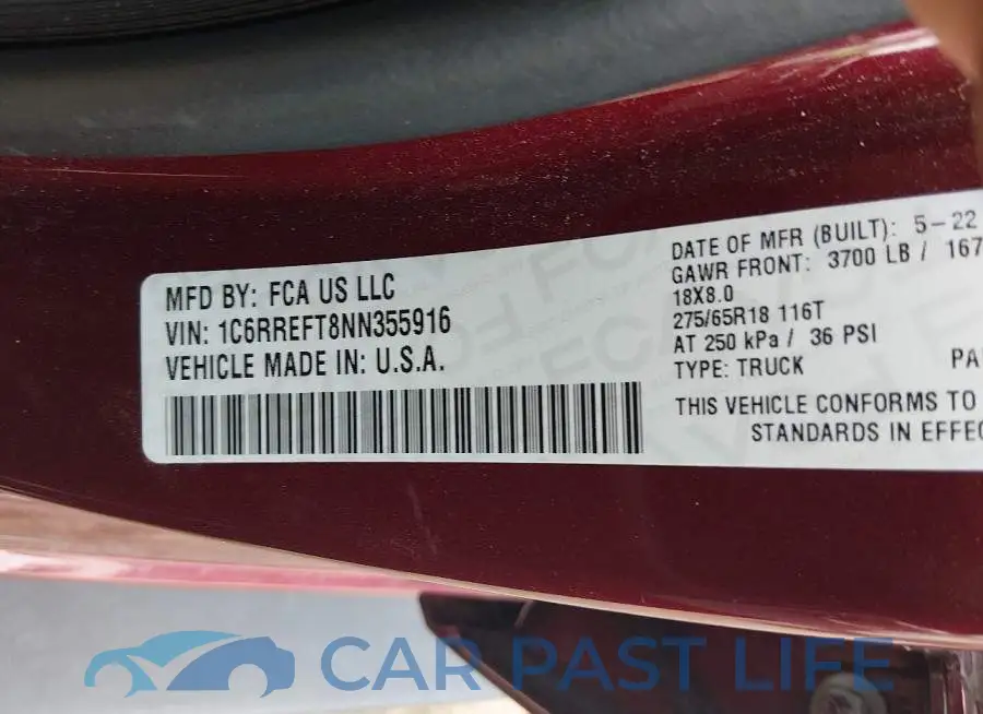1C6RREFT8NN355916# 9
