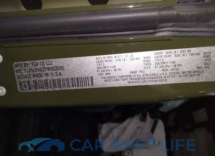1C4HJXAG2PW602555# 9