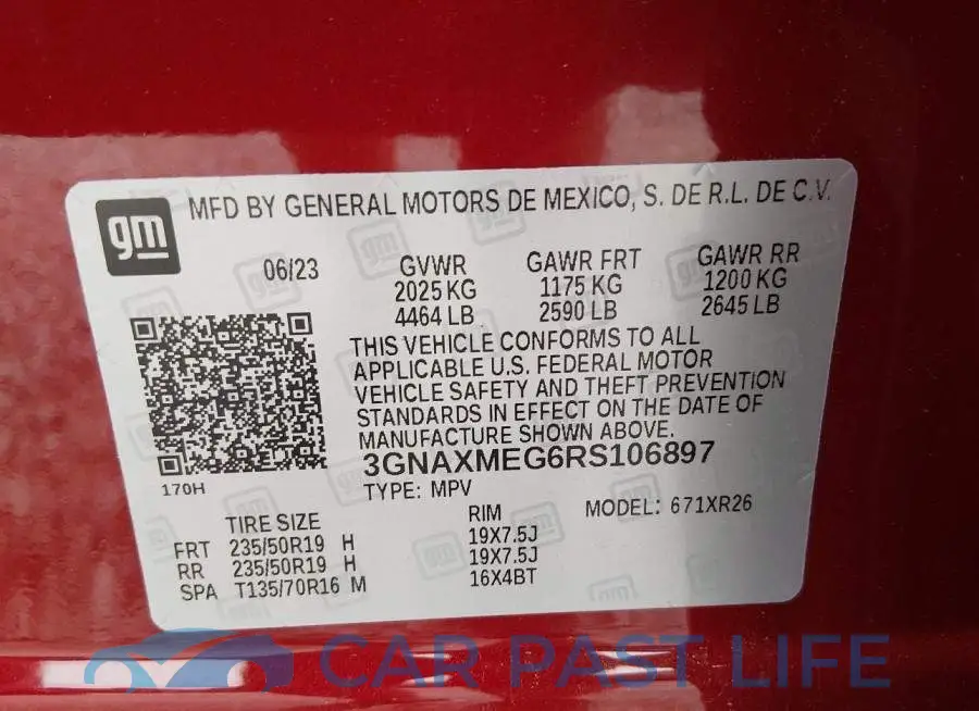 3GNAXMEG6RS106897# 9