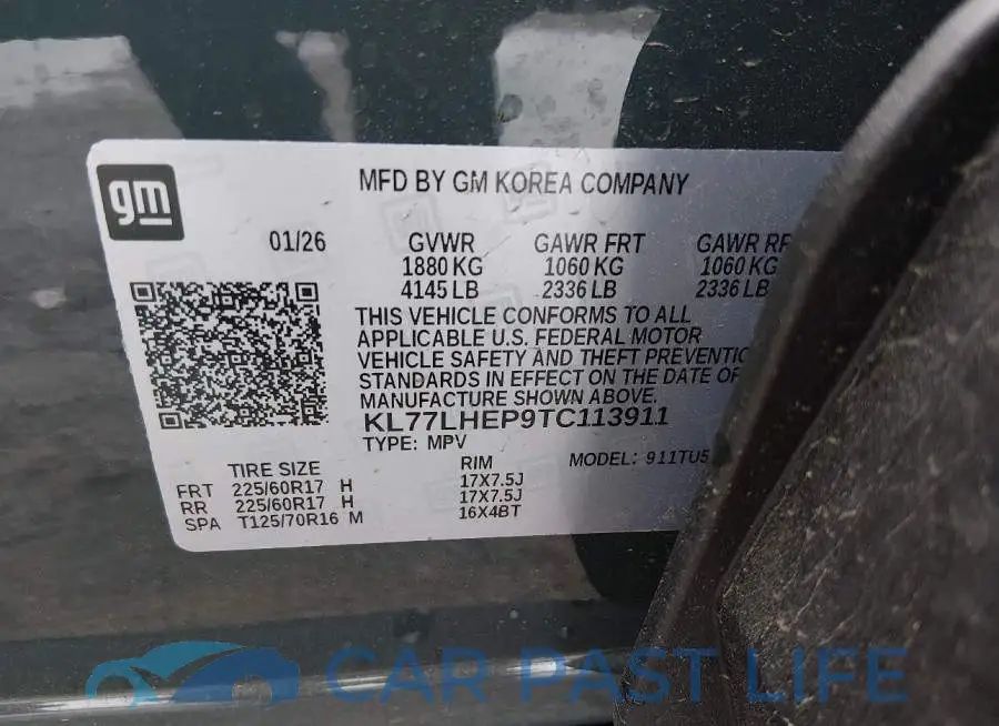 KL77LHEP9TC113911# 9