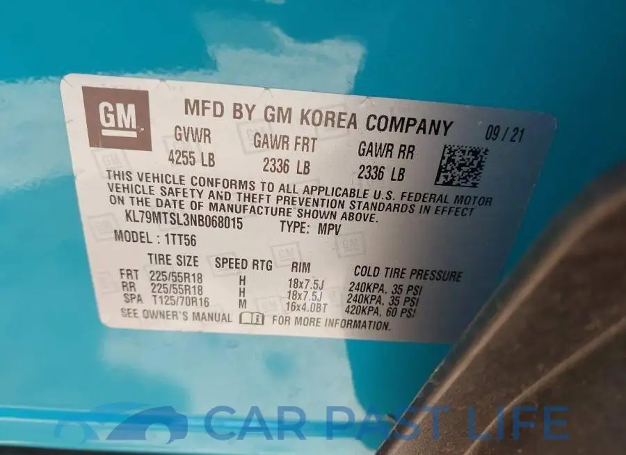 KL79MTSL3NB068015# 9